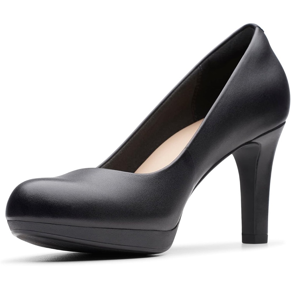 Clarks Collection Ambyr2 Braley Black Leather Pumps 3.25" Heels NWOB
